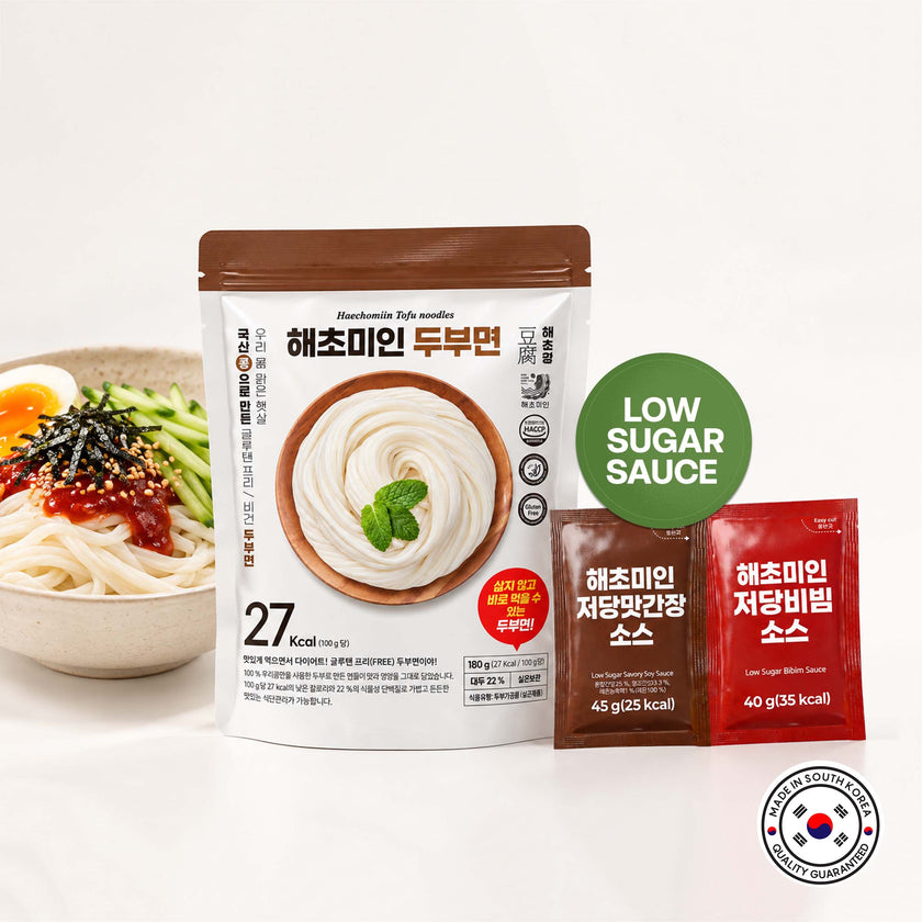 Haechomiin Tofu Noodles product and sauce options sold by JOY K